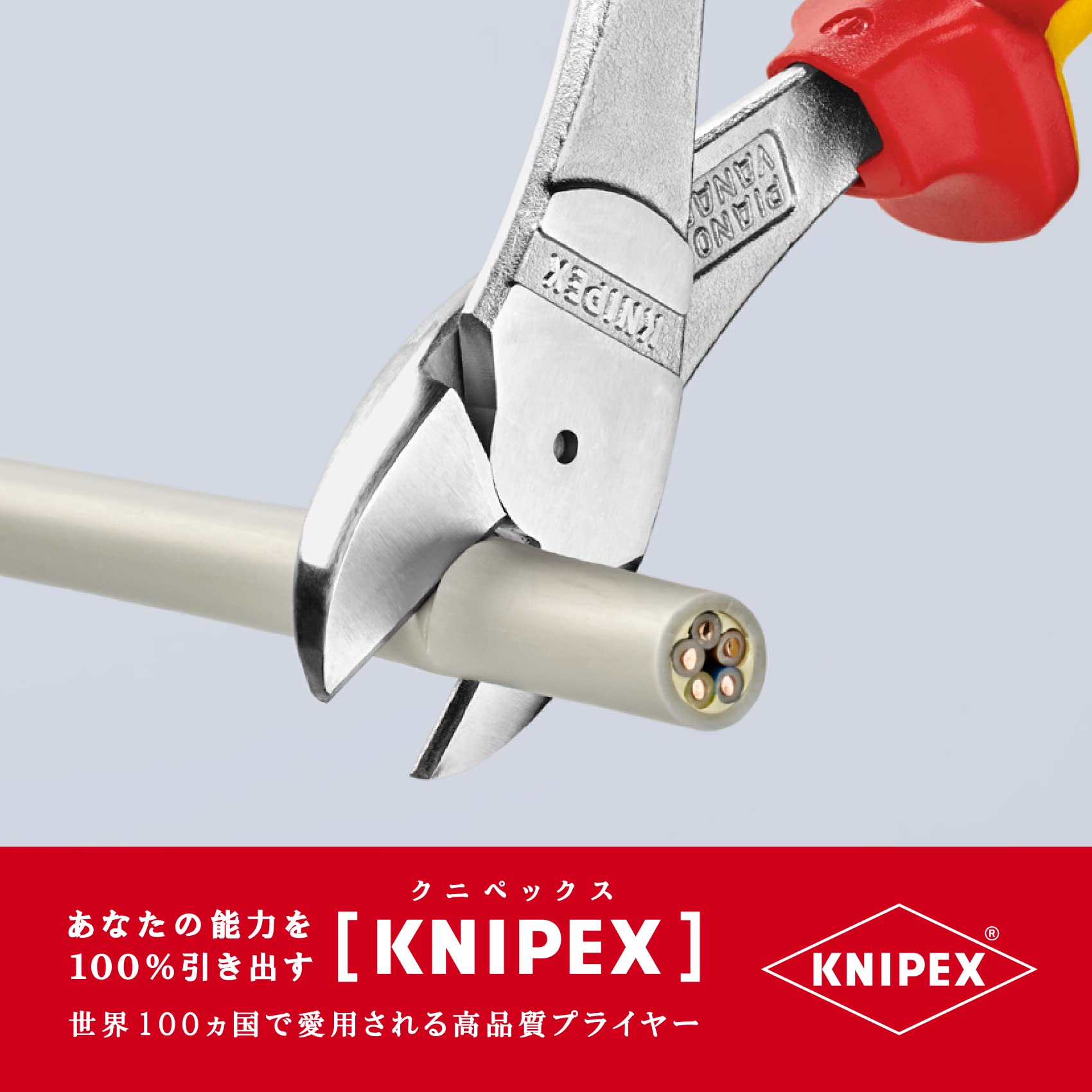크니펙스 7406-200 절연 강력 사선 니퍼 1000V 이미지 2
