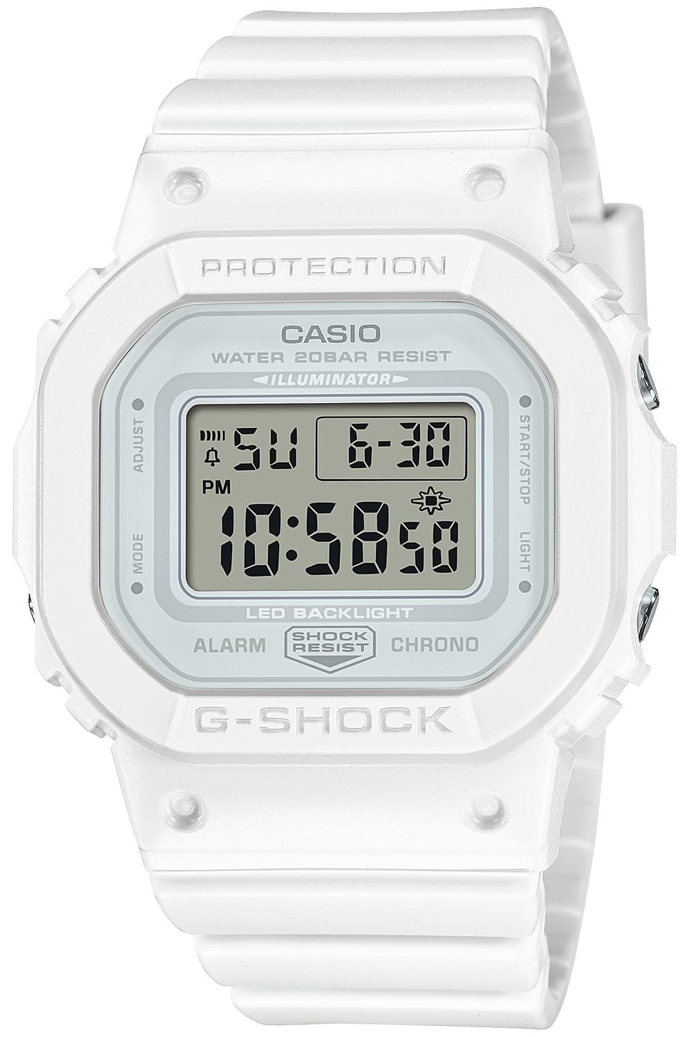 카시오 지샥 미드사이즈 화이트 GMD-S5600BA-7JF 손목시계 BASIC