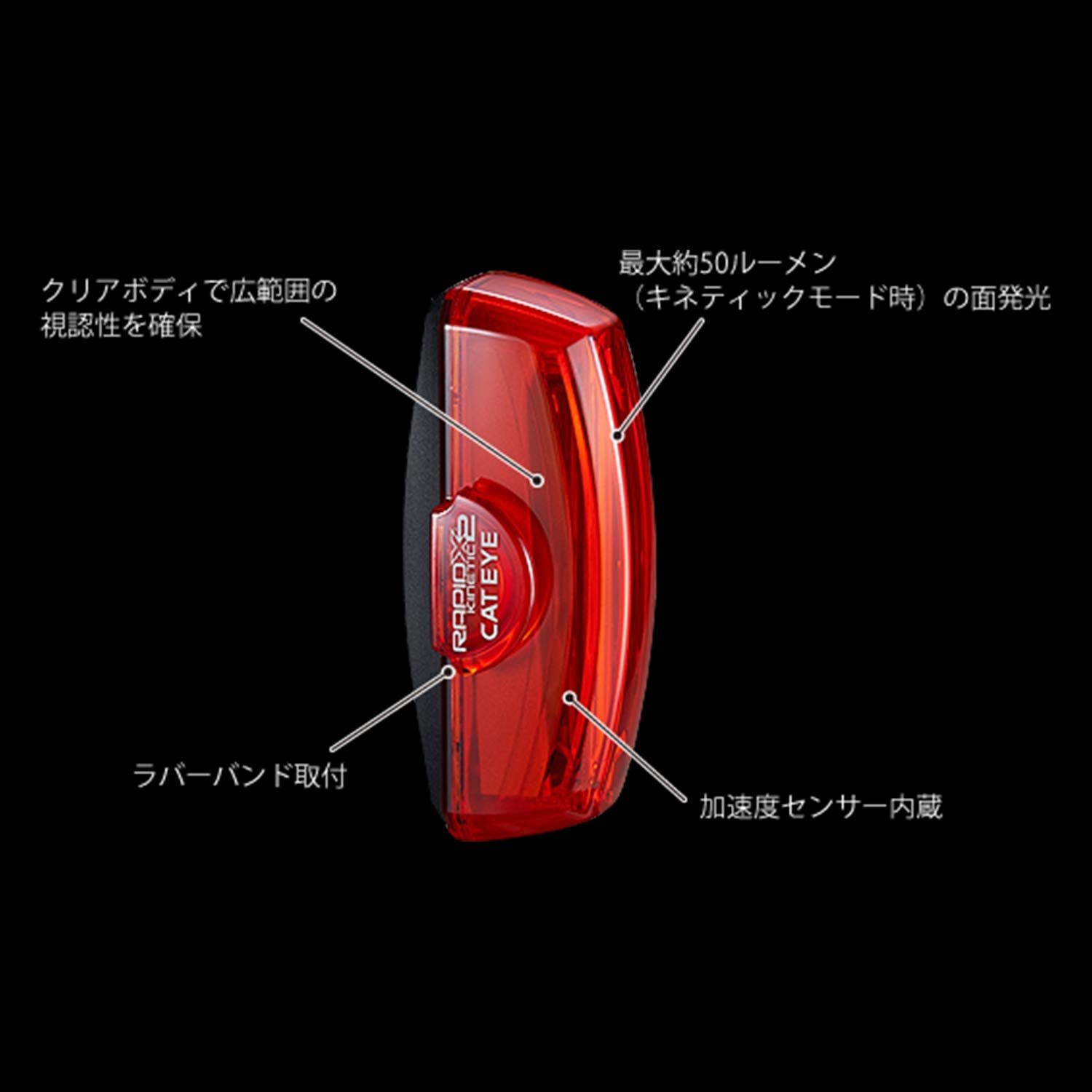 캣아이 RAPID X2 KINETIC TL-LD710K 자전거 후미등 이미지 3