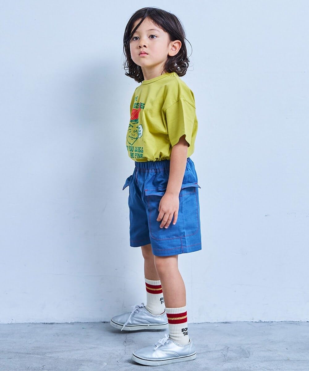 마키즈 COTTON from U.S.A 프린트 반팔 티셔츠 Ｂ９０블랙 80 이미지 4