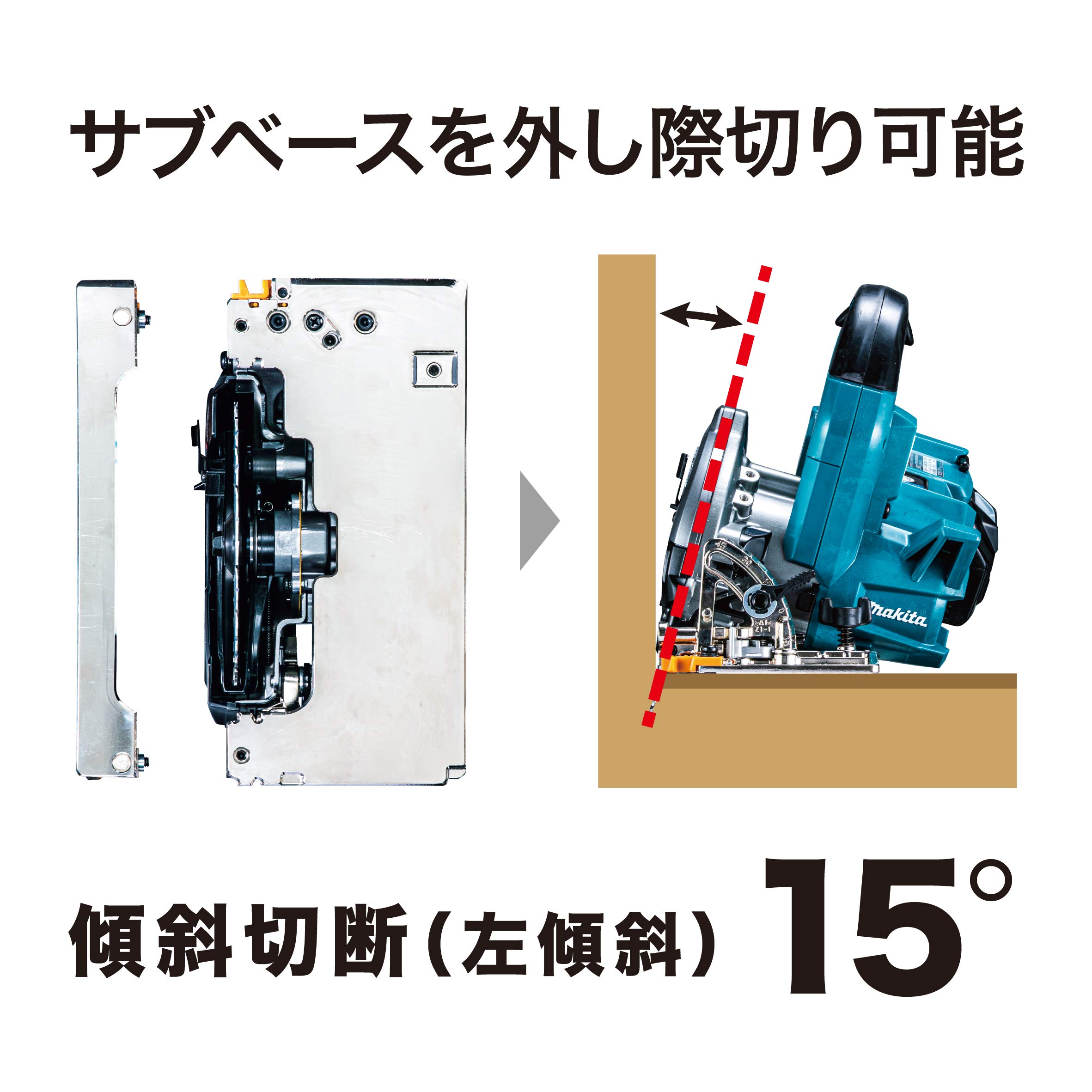 마키타 HS006GRDX 125mm 40Vmax 충전 원형톱 블루 세트 이미지 4
