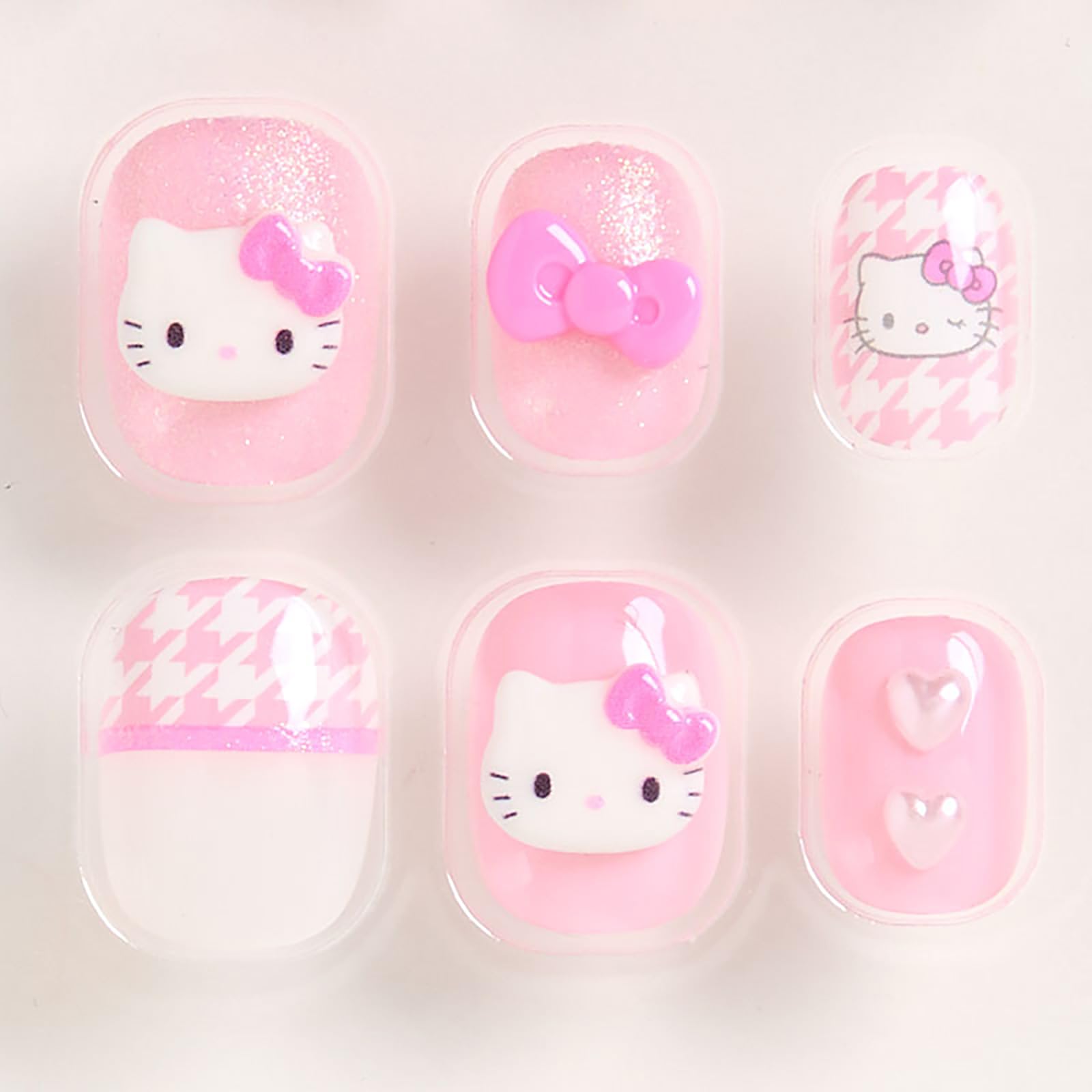 산리오 I Love Hello Kitty 헬로키티 882712 네일 팁 네일팁 핑크 이미지 3