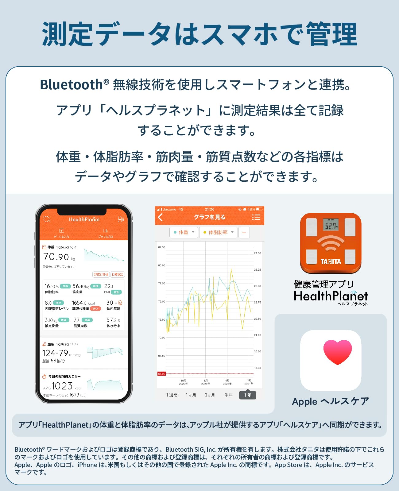 타니타 BC-768 블랙 스마트 체성분 체중계 스마트폰 연동 블랙 이미지 4