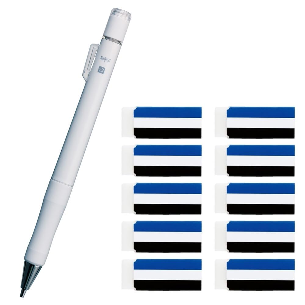 톰보 모노워크 화이트 DPB-151C 1.3mm 마킹 샤프 지우개 세트