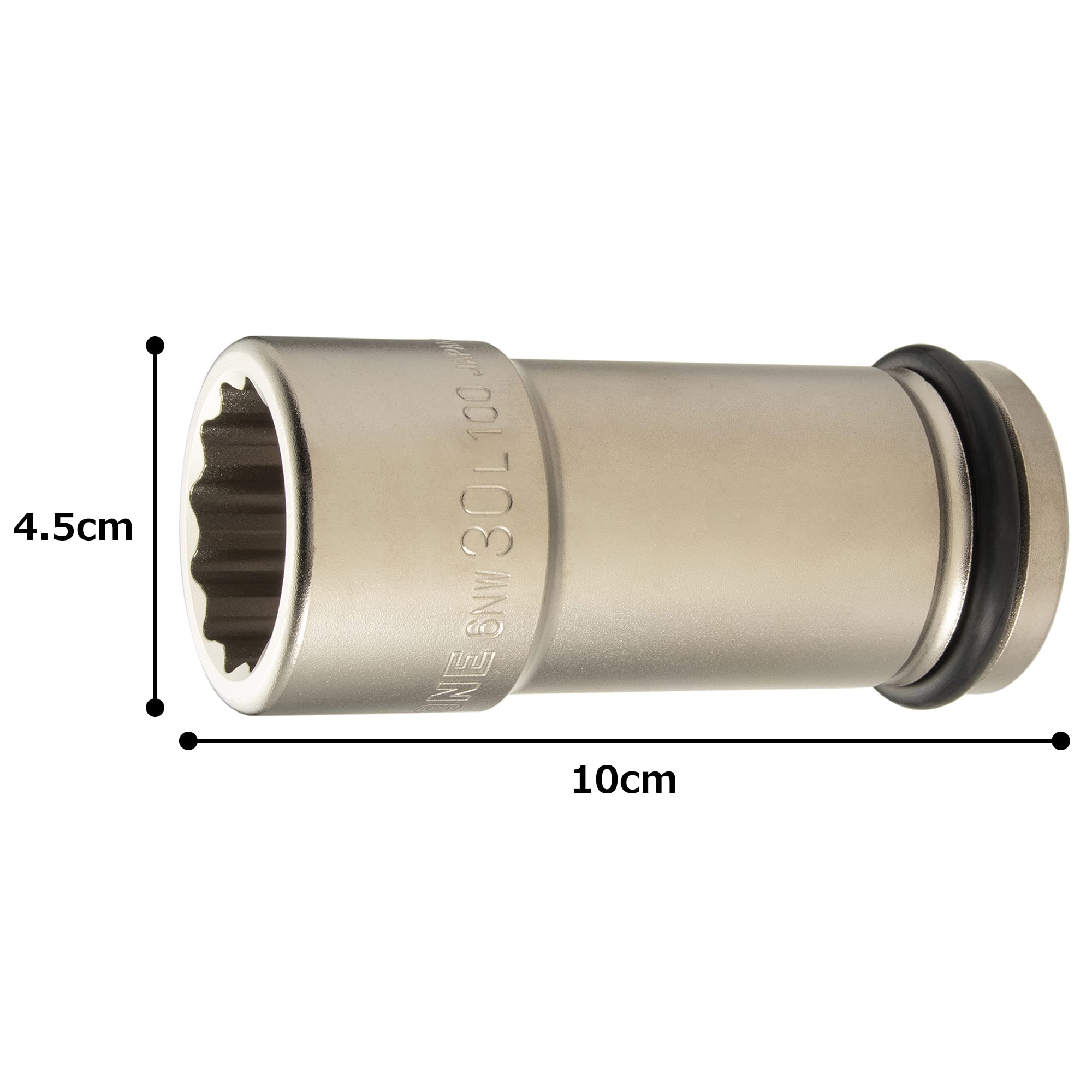 토네 6NW-30L100 30mm 임팩트 롱소켓 12각 이미지 4