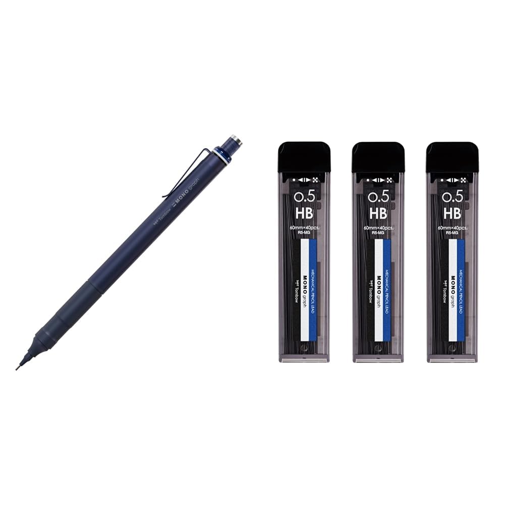 톰보 모노그래프 파인 네이비 DPA-112C 0.5mm 샤프 세트 샤프심 3개입