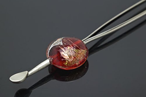 소우비엔 평옥 비녀 빨강 kaz5103s 유리 투명 헤어 액세서리 이미지 4