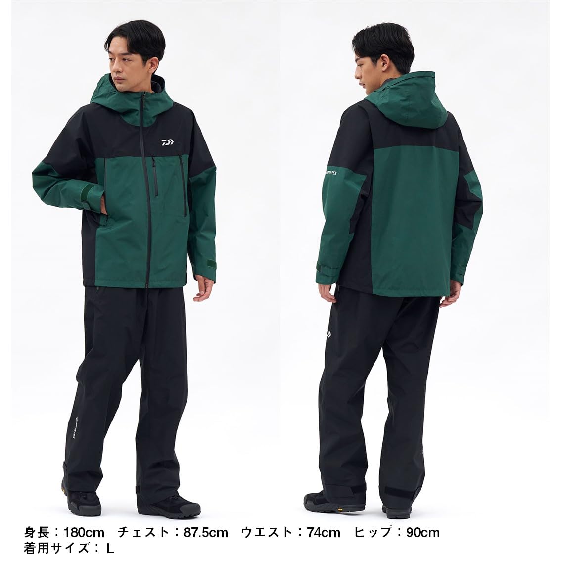 다이와 고어텍스 버사타일 레인슈트 DR-1926 WL 네이비 크림 베이지 이미지 3