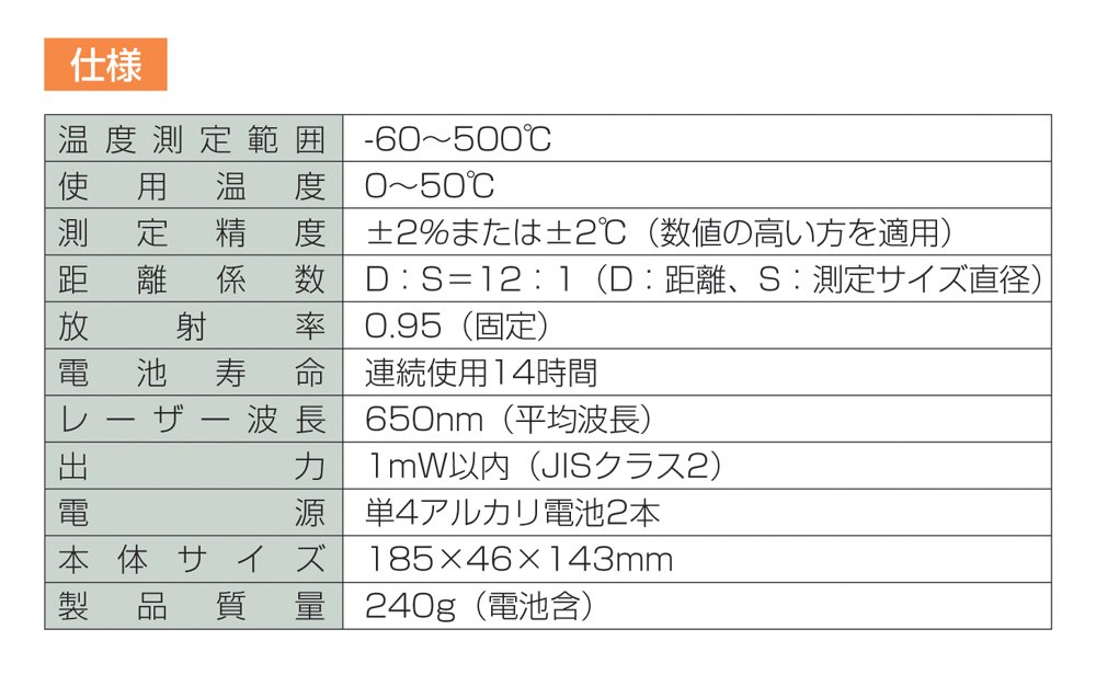 신와 방사온도계 73010 B 레이저포인트 이미지 2