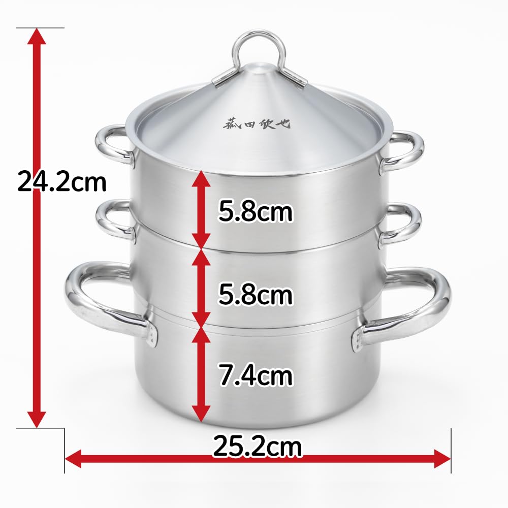요시카와 딤섬 스텐 찜기 KO0043 16cm 1.6L 3단 IH 딤섬냄비 16cm 3단 이미지 4