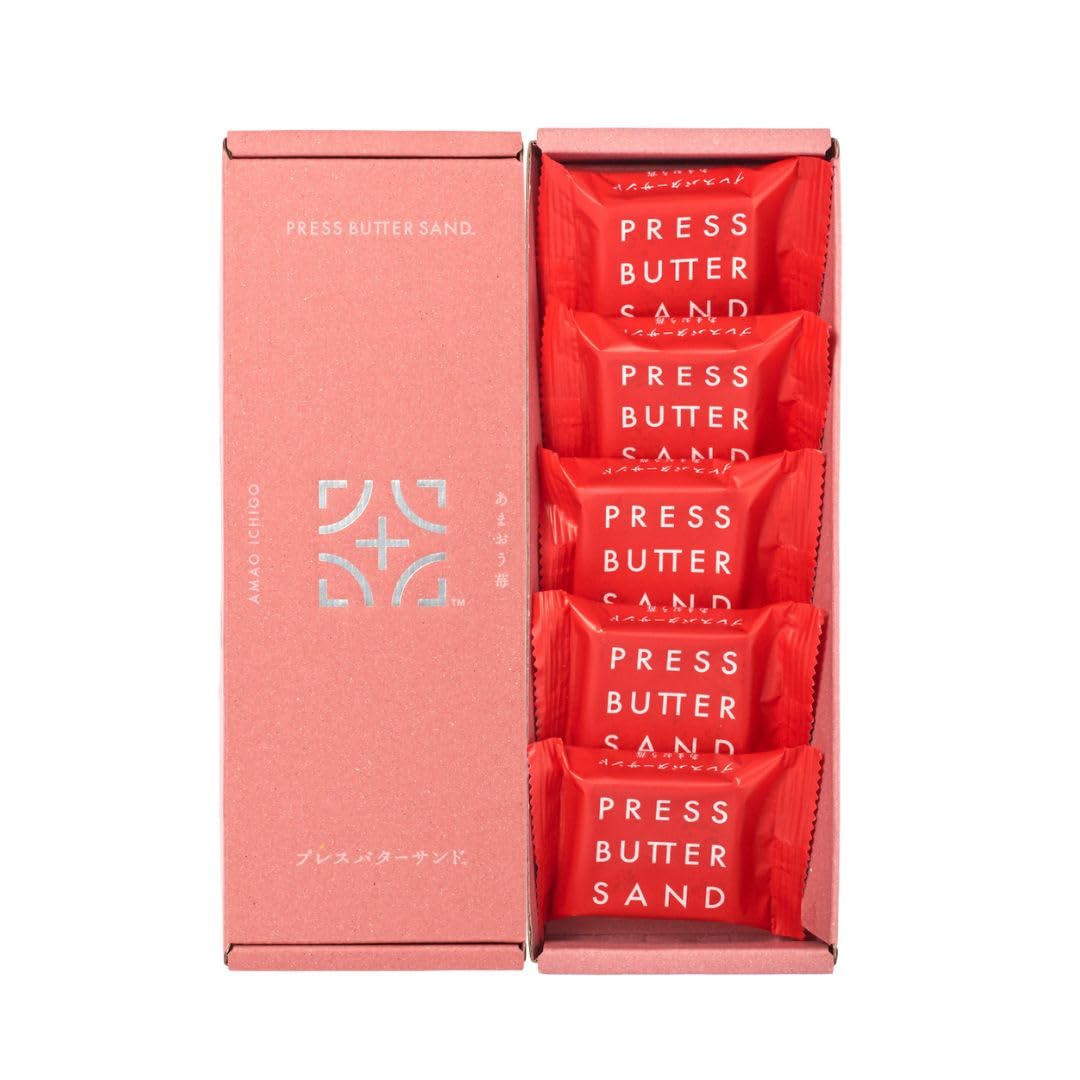 프레스버터샌드 아마오우 딸기 5개입 버터샌드 쿠키