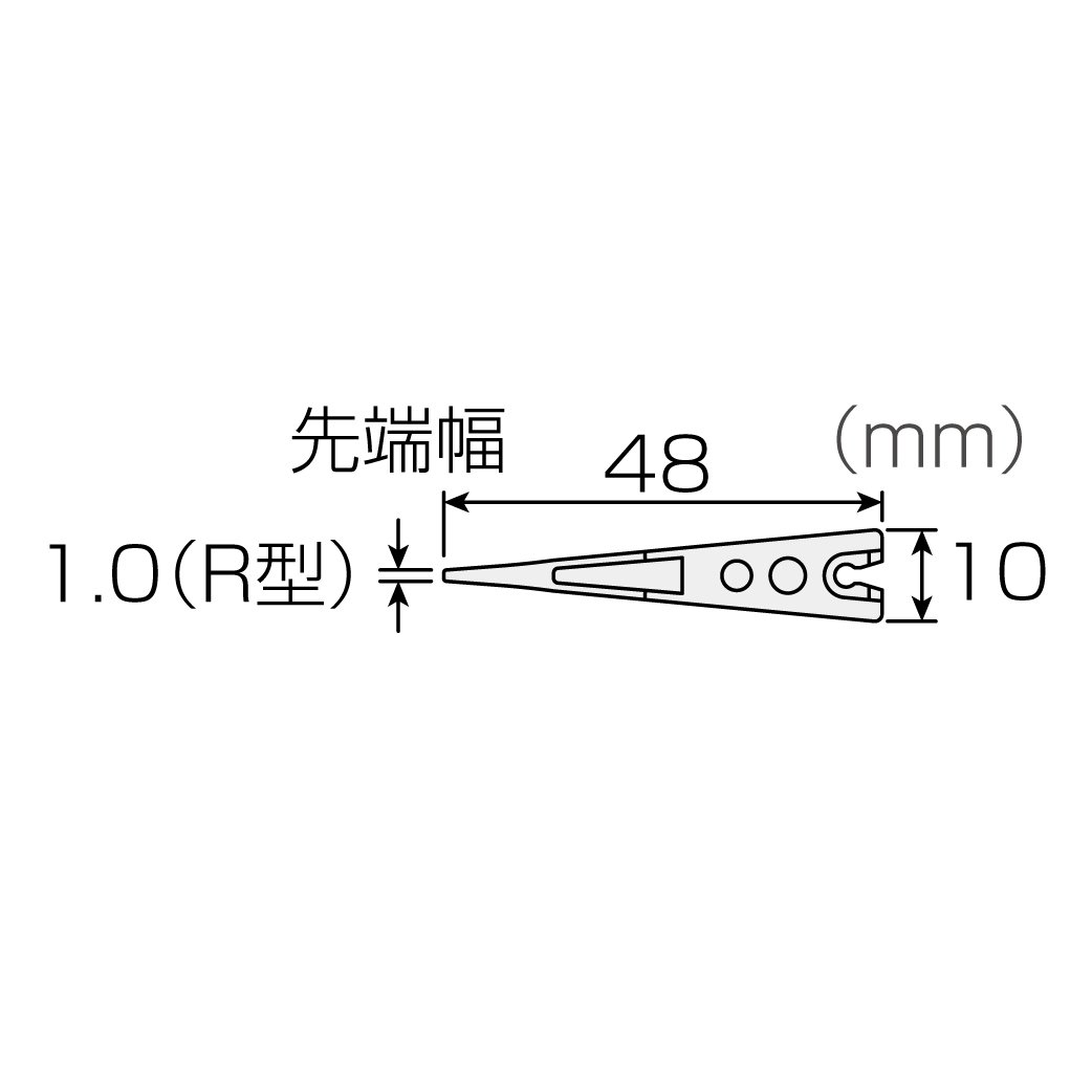 호잔 ESD 핀셋 교체 팁 P-642S-1 1.0mm Pack of 폭:1.0mm R형 이미지 3