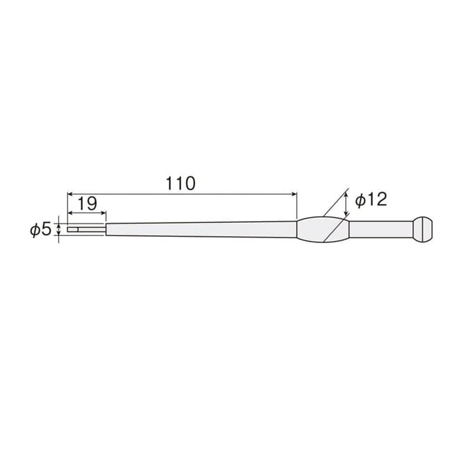 호잔 세라믹 조정 드라이버 D-272 1.8mm 비자성 팁 사이즈 - 1.8mm 이미지 3