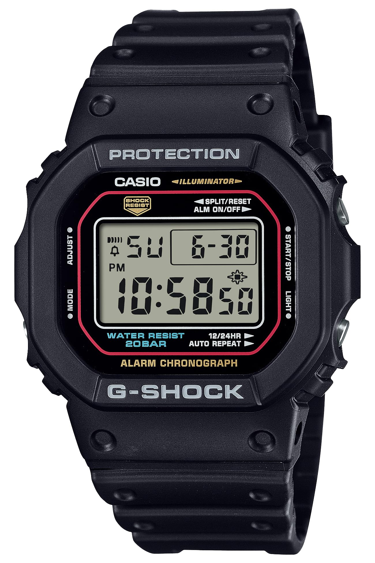 카시오 지샥 아이코닉 DW-5600RL-1JF 손목시계 기본 컬러 오리지널 컬러