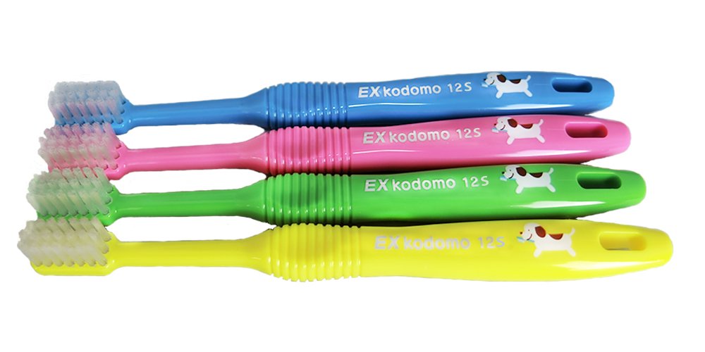 라이온 DENT.EX kodomo 코도모 12S 20개입 어린이 칫솔 혼합치열 전기 5-9세