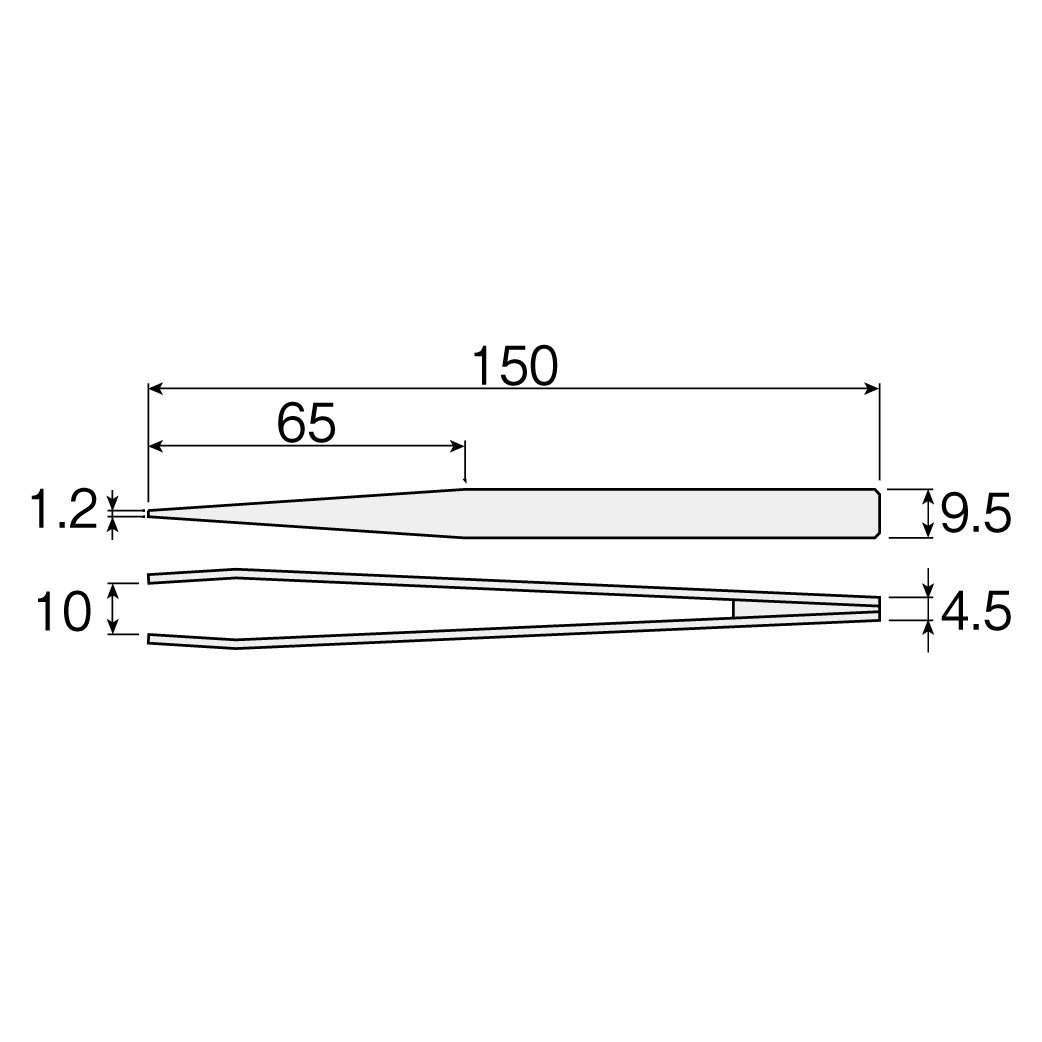 호잔 ESD 대나무 핀셋 P-863-150 150mm 일자형 Pack of 전도성 대나무 이미지 4