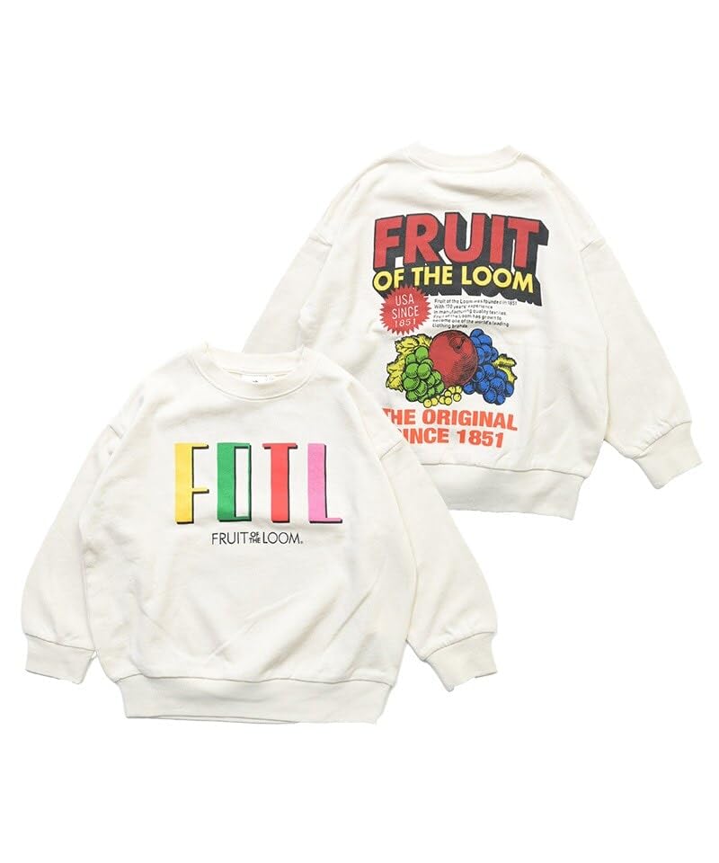 마키즈 FRUIT OF THE LOOM 별주 프린트 맨투맨 오프화이트 130