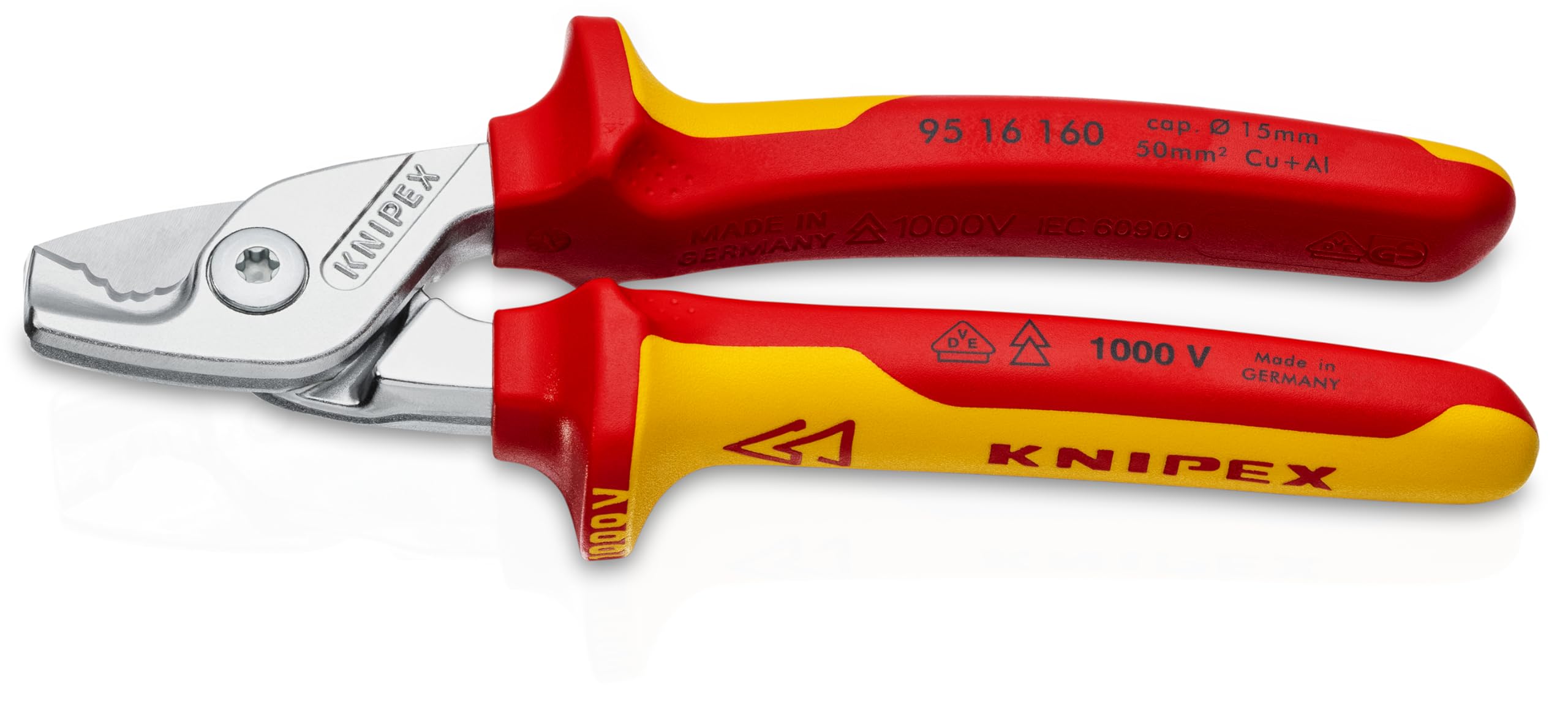 크니펙스 9516-160SB 1000V 절연 케이블 커터 절연 컴포트 핸들