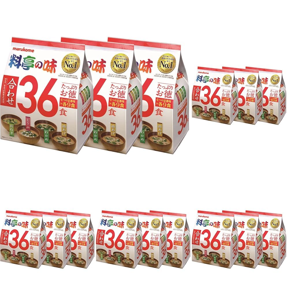 마루코메 료테이노아지 즉석 미소된장국 36식 36식 (x 15)