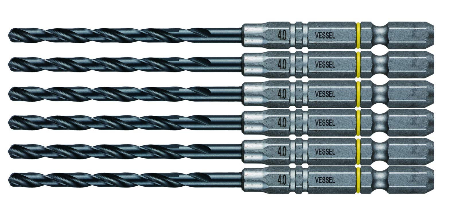 베셀 쿠션 드릴 철공용 드릴 비트 세트 4.0mm 6개입 AMD6P-4.0