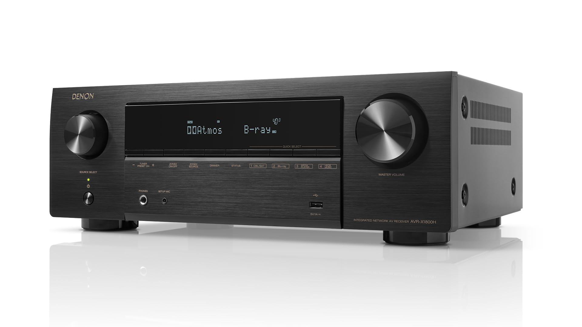 데논 AVR-X1800H 7.2채널 AV 서라운드 리시버 8K 블랙