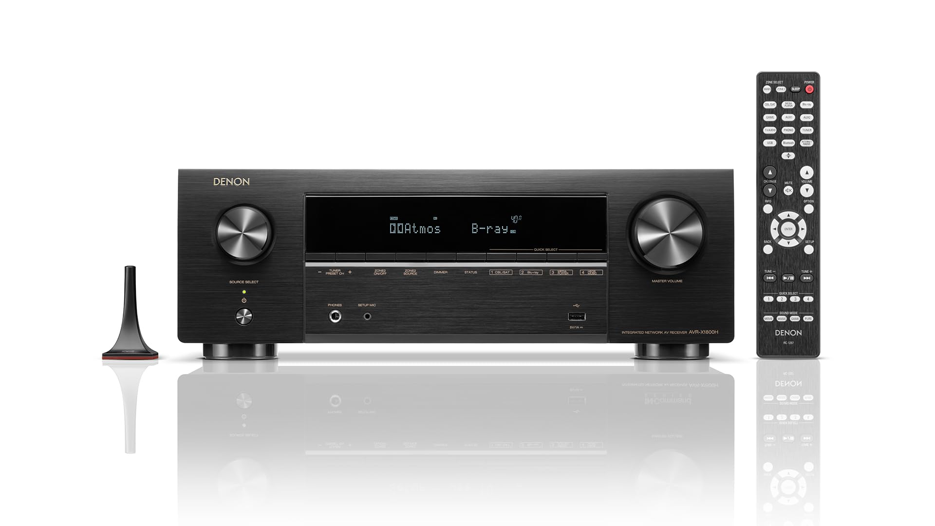 데논 AVR-X1800H 7.2채널 AV 서라운드 리시버 8K 블랙 이미지 3