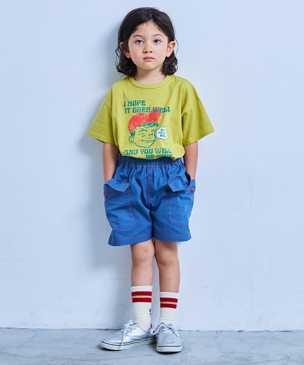 마키즈 COTTON from U.S.A 프린트 반팔 티셔츠 Ｂ９０블랙 120 이미지 3