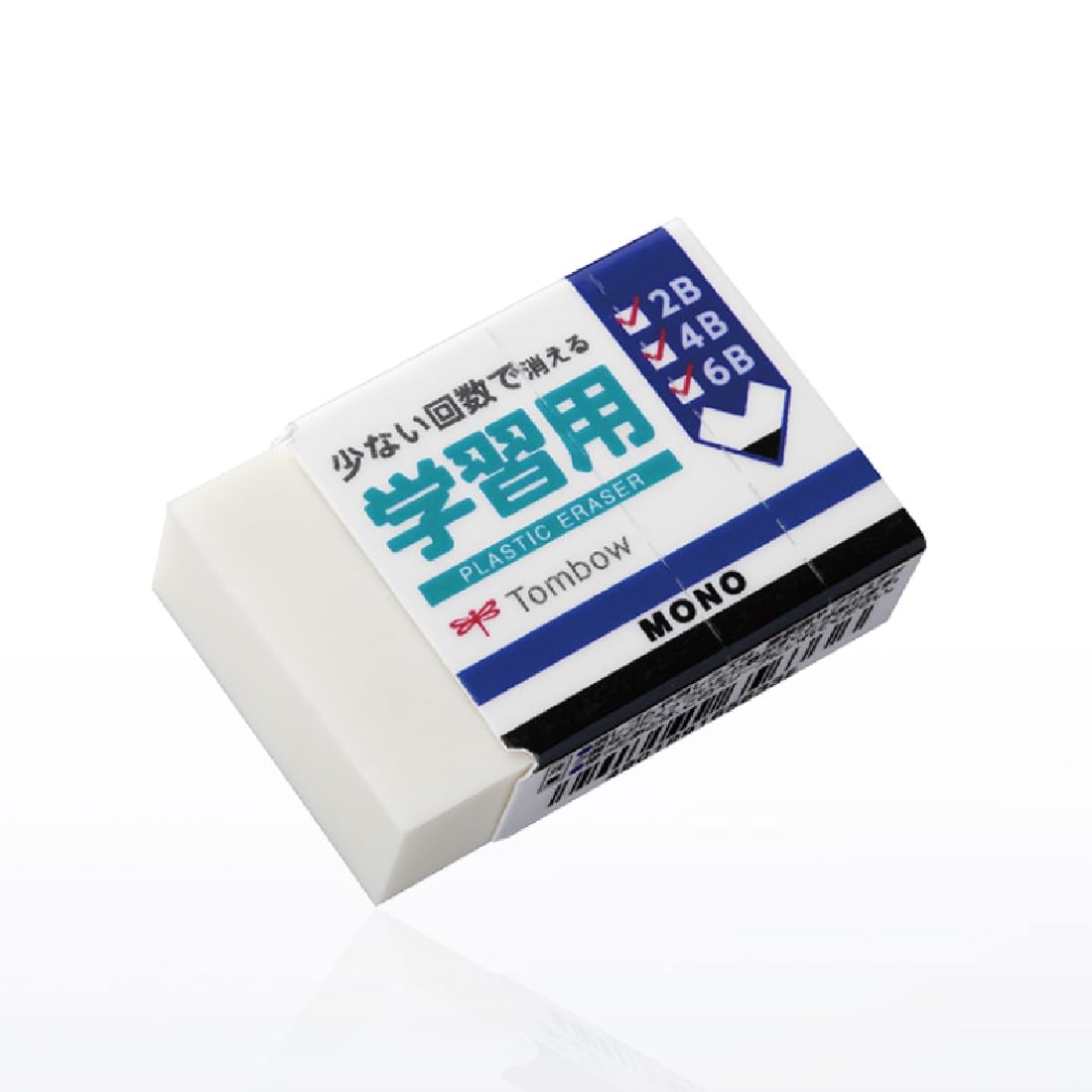 톰보 ippo 키레니키에루 쓰기연필 PCE-711A 2B 6자루 블루 지우개 포함 세트 이미지 5