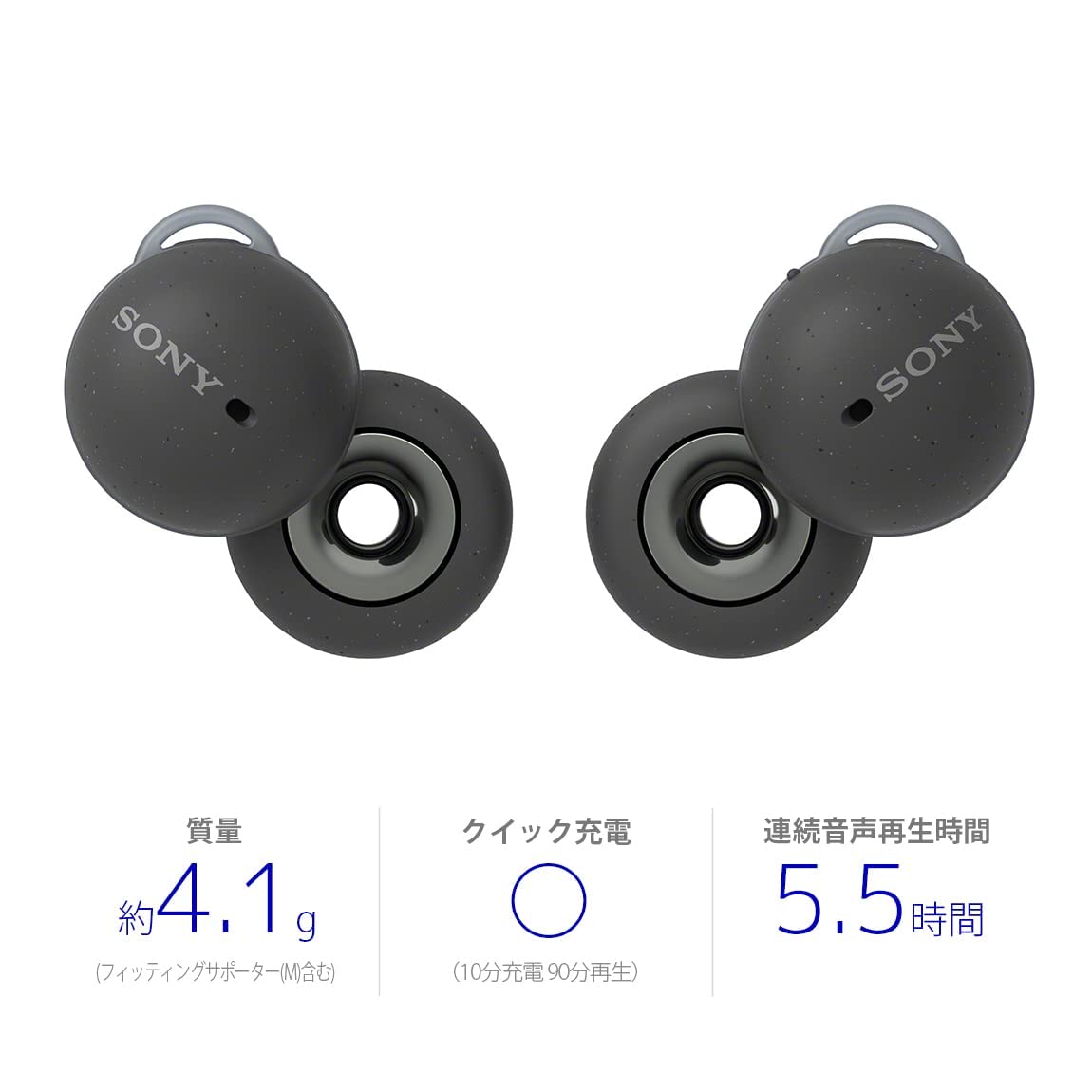 소니 LinkBuds 링크버즈 그레이 WF-L900 HM 오픈형 무선 이어폰 이미지 2