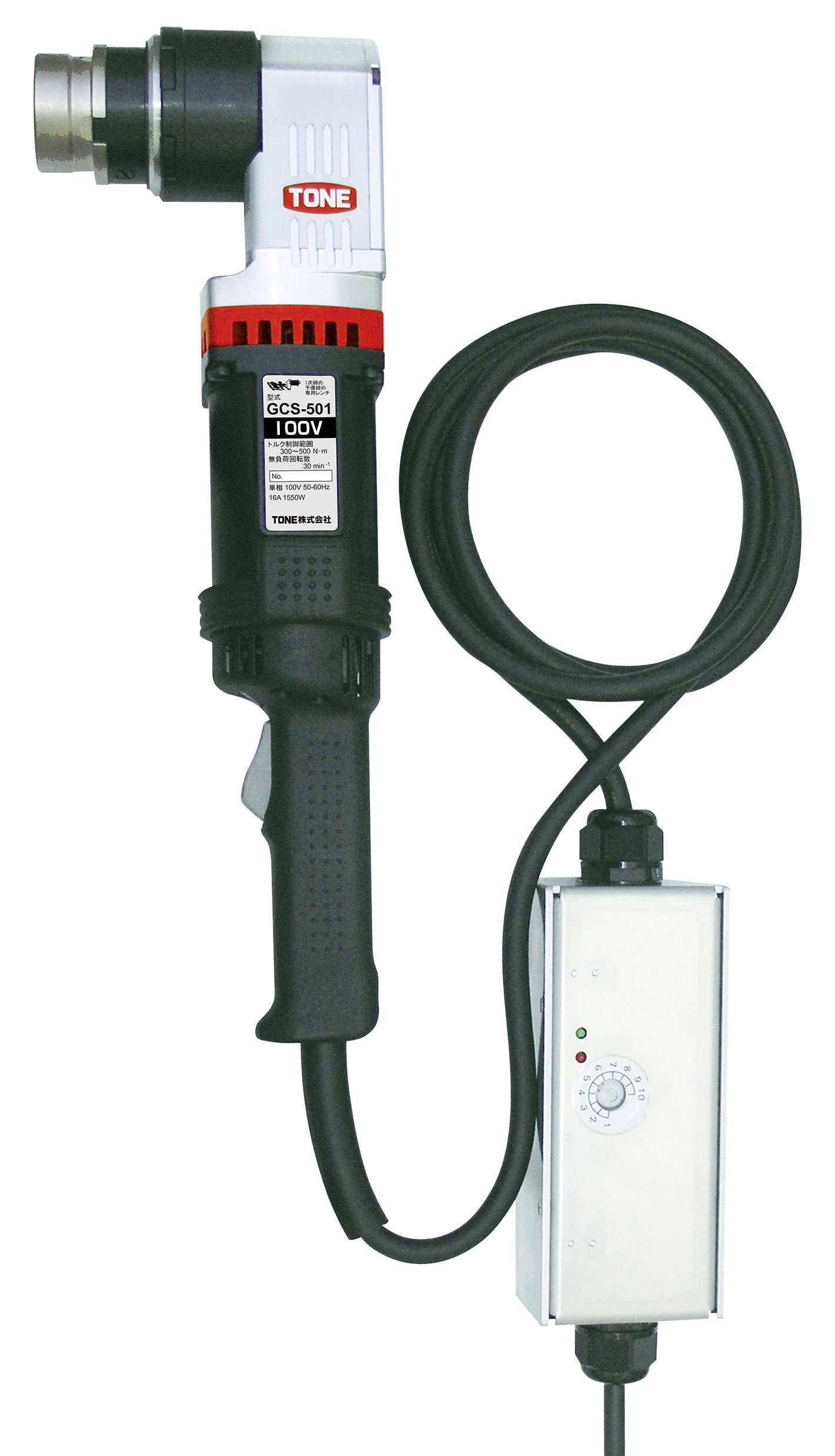 토네 1차 체결 전용 코너형 렌치 GCS502T 200V 토크렌치