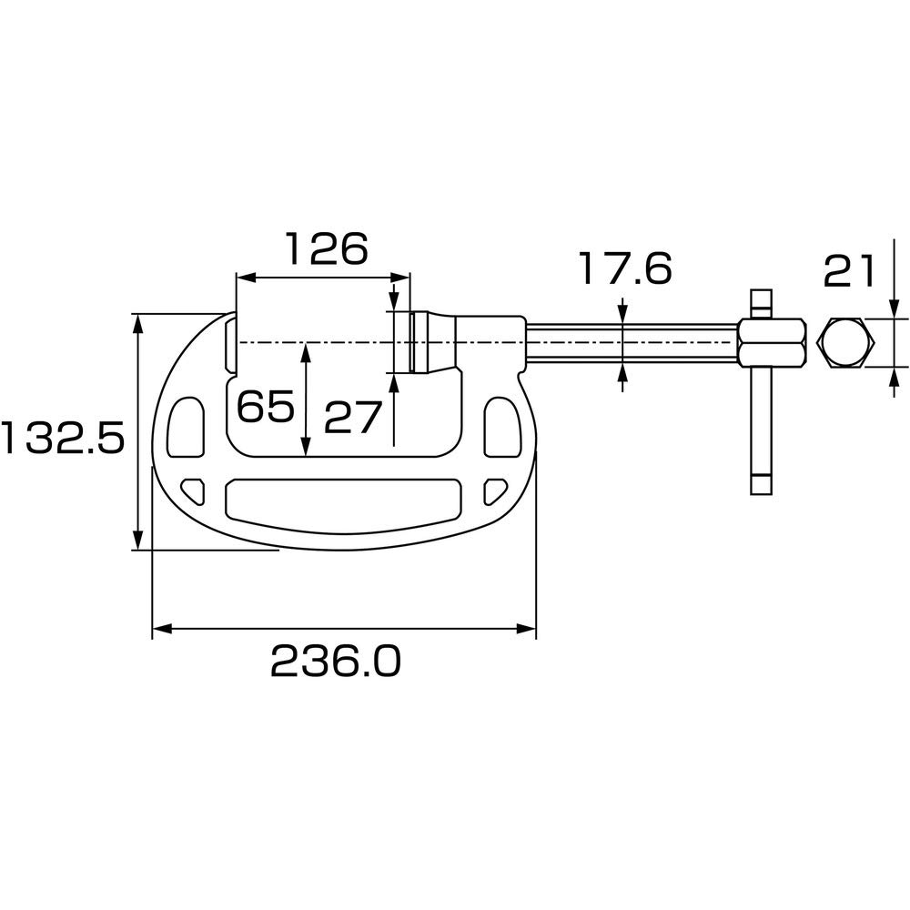 롭텍스 B형 샤코만력 B125 125mm C형 클램프 이미지 4