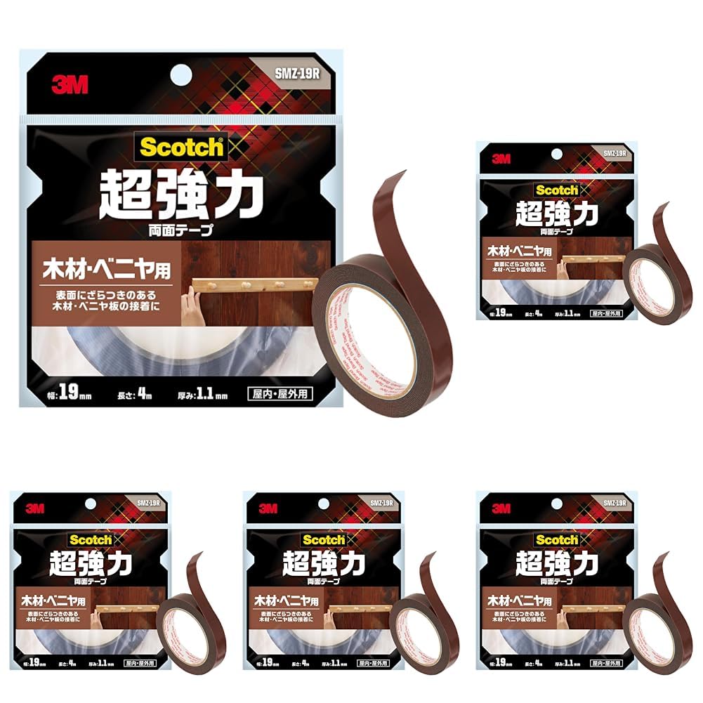 3M 스카치 목재 베니어용 양면테이프 3. 목재 베니어용 폭19mm 길이4000mm 5권