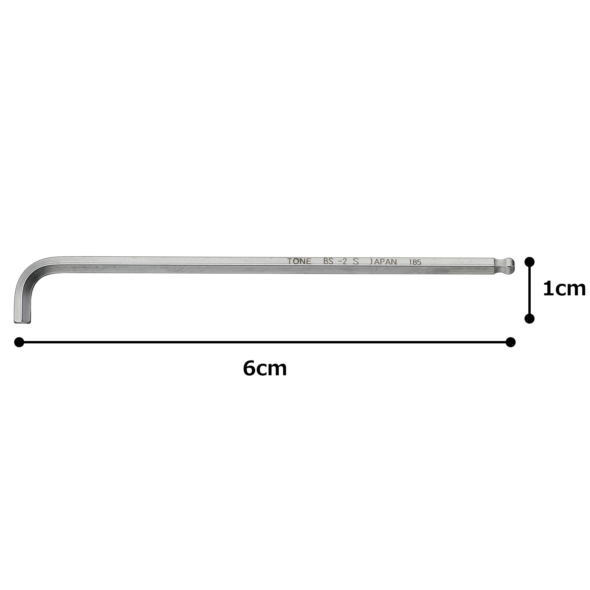 토네 볼포인트 숏 L형 육각렌치 BS-02S 2mm 이미지 4