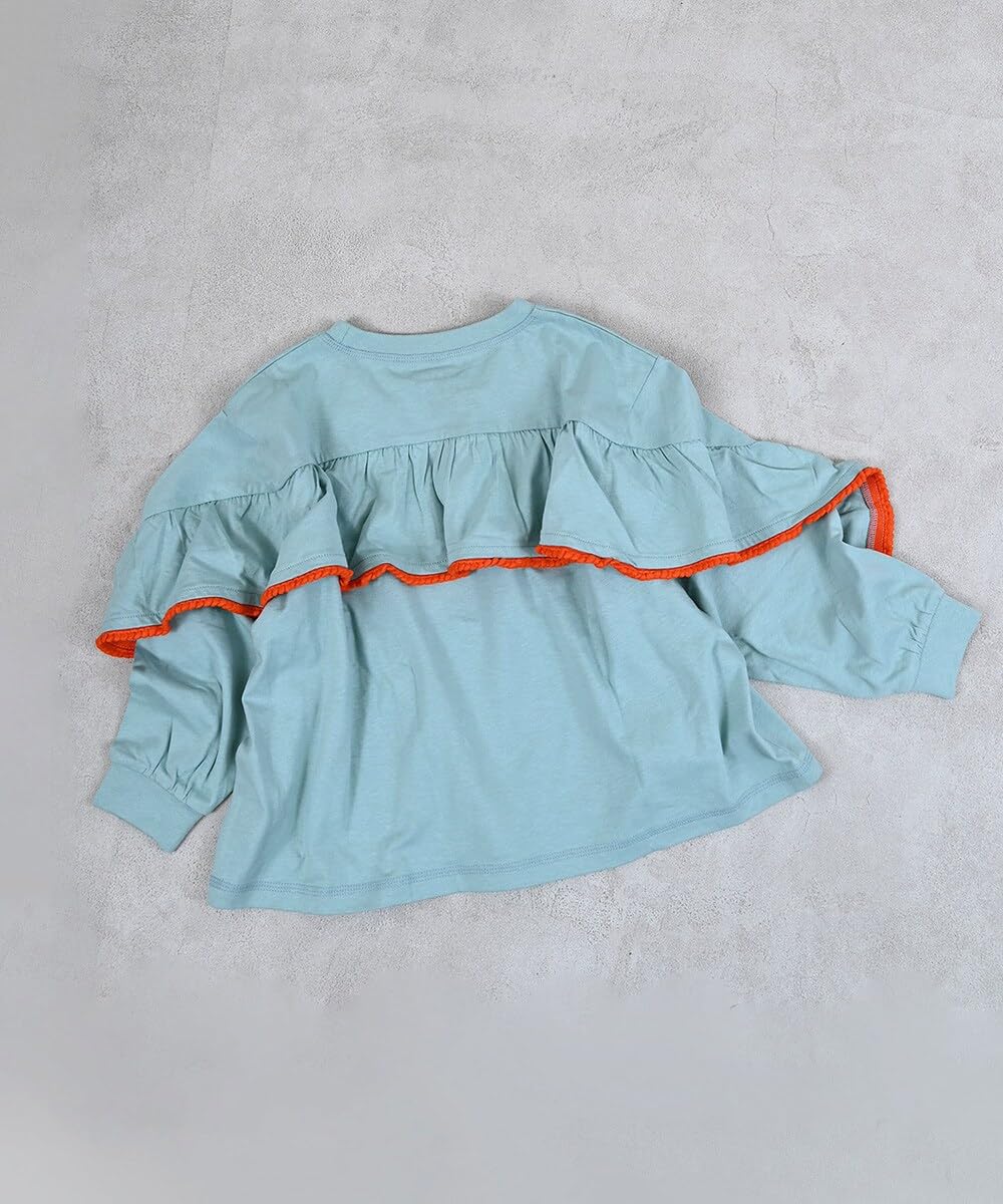 마키즈 COTTON from U.S.A 백 프릴 긴팔 티셔츠 G10 라이트핑크 150 이미지 3