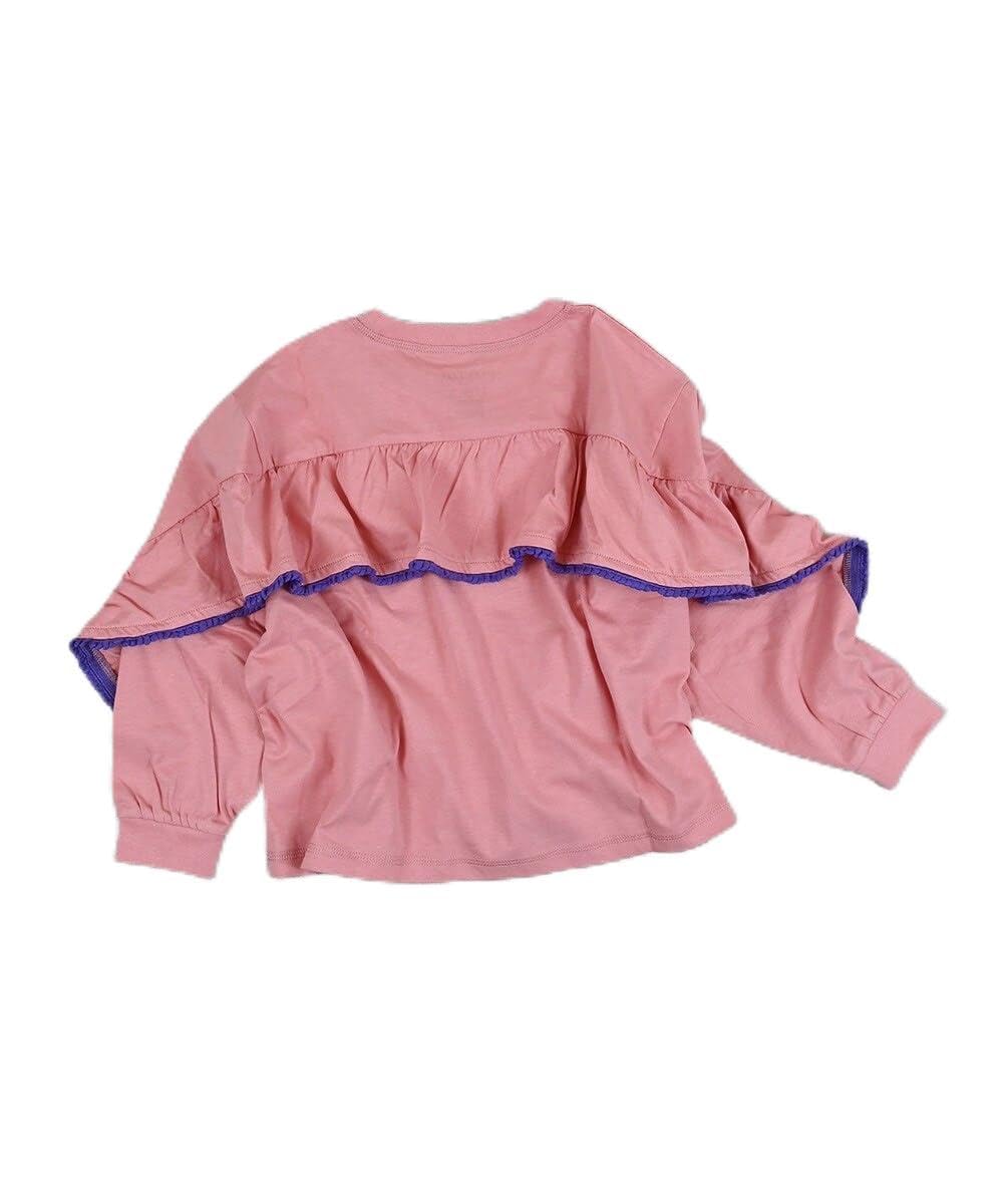 마키즈 COTTON from U.S.A 백 프릴 긴팔 티셔츠 G10 라이트핑크 150