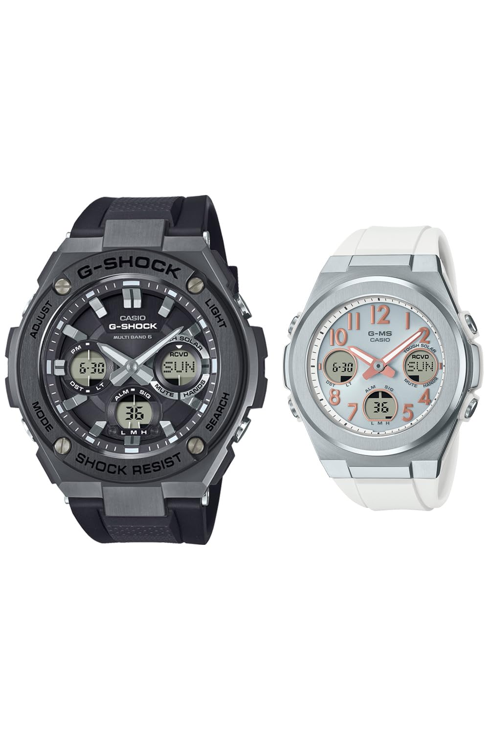 카시오 지샥 G-STEEL G-MS G-SHOCK 레귤러 사이즈 블랙 화이트 실버