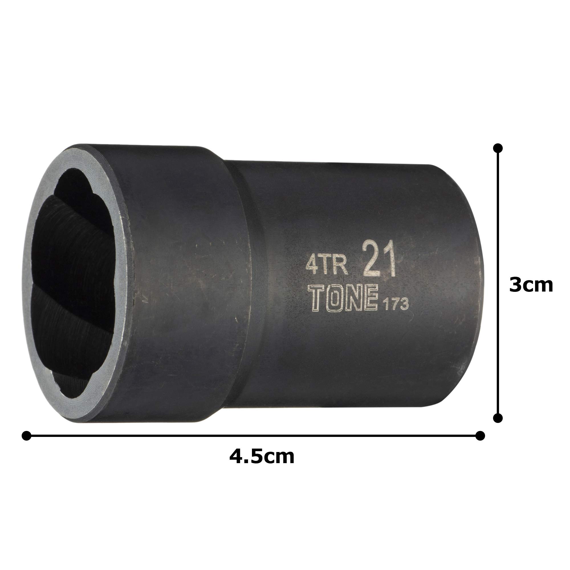 토네 토네이도 소켓 HP4TR-21 21mm 12.7mm 임팩트 소켓 이미지 5