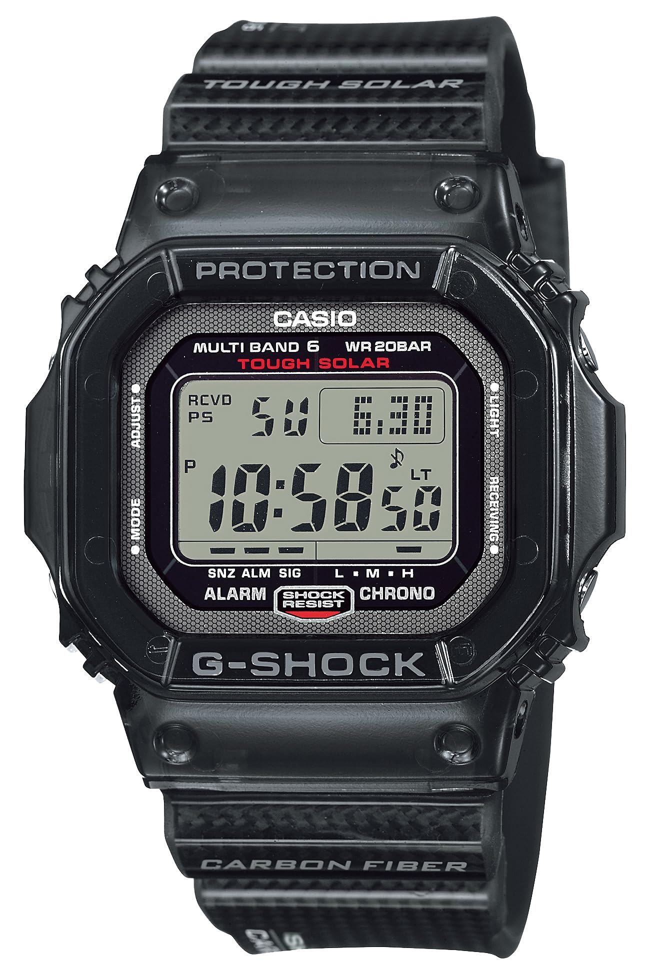 카시오 지샥 5600 시리즈 G-SHOCK 단품 카본 파이버 인서트 블랙