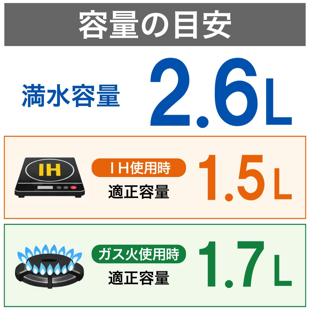 요시카와 시즌쿠킹 YJ1277 2.6L 휘슬주전자 스테인리스 IH겸용 휘슬주전자 2.6L 이미지 6