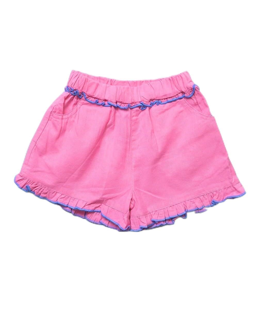 마키즈 코튼 린넨 프릴 반바지 Ｇ３０핑크 90