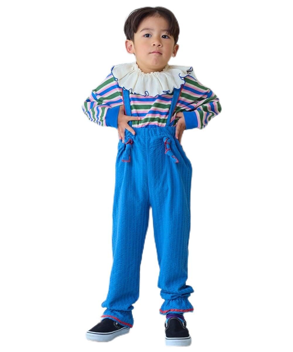 마키즈 니트 서커 2way 캔디 멜빵바지 Ｃ２０블루 80