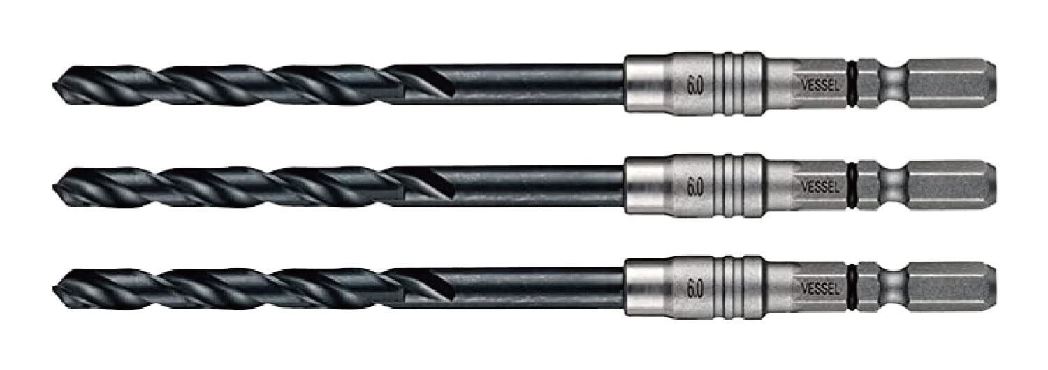 베셀 쿠션 드릴 철공용 드릴 비트 세트 6.0mm 3개입 AMD3S-6.0