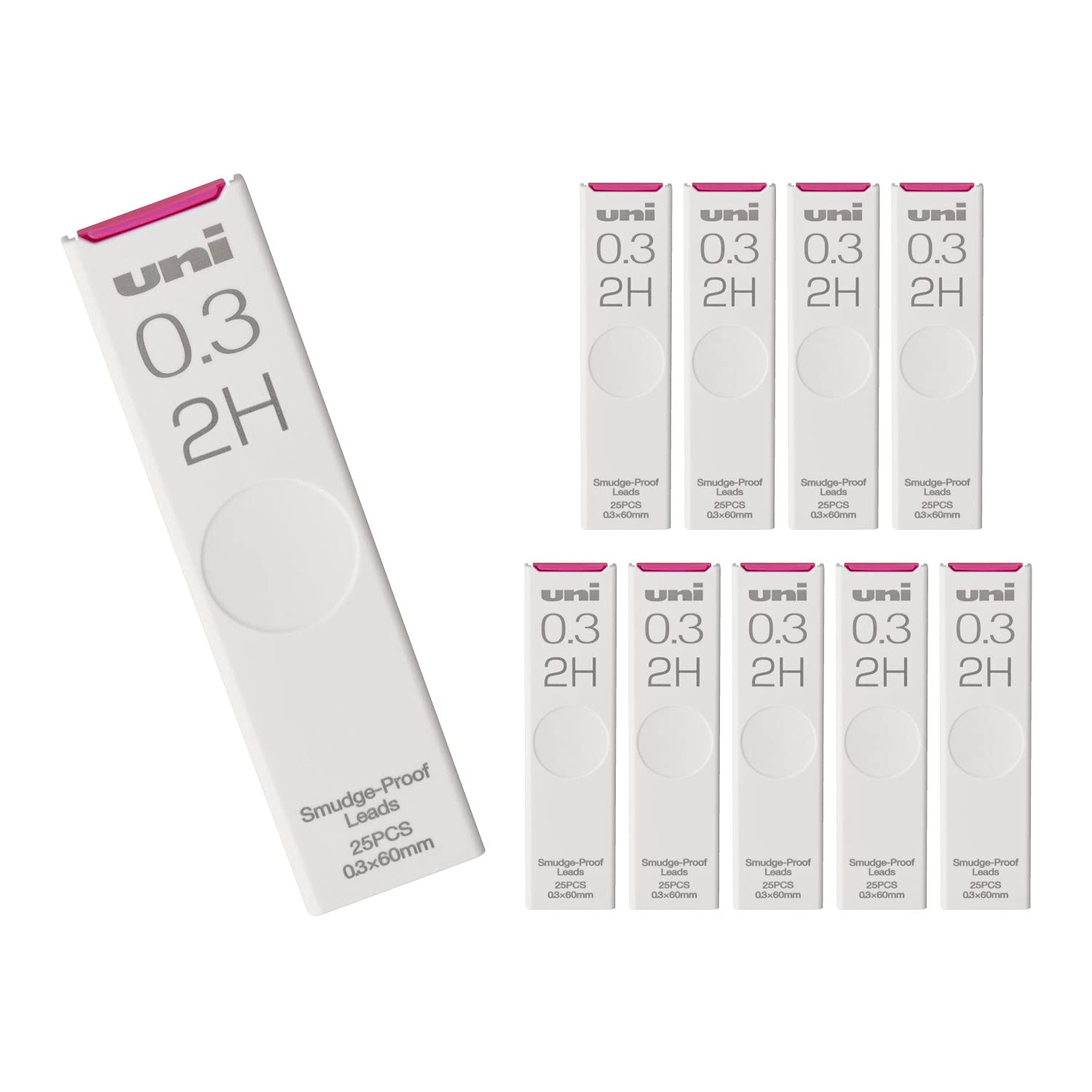 미쓰비시 연필 유니 ULS03252H 0.3mm 2H 샤프심