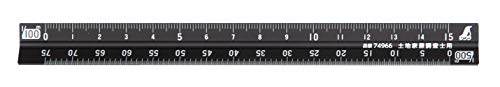 신와 알루미늄 삼각스케일 A-15 15cm 토목용 블랙 74966
