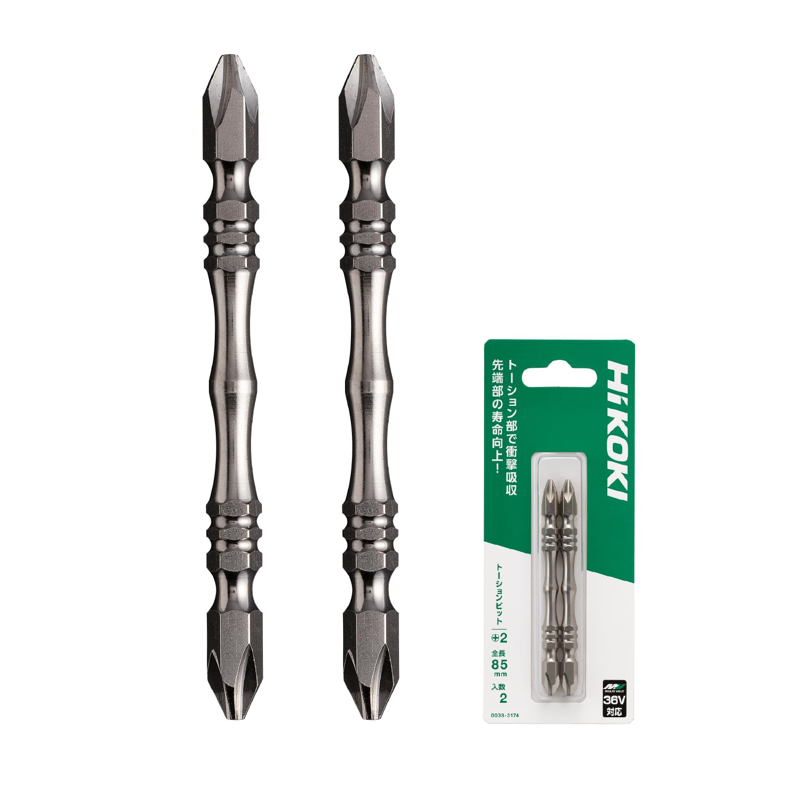 하이코키 토션 0038-3174 85mm 십자비트 2개입