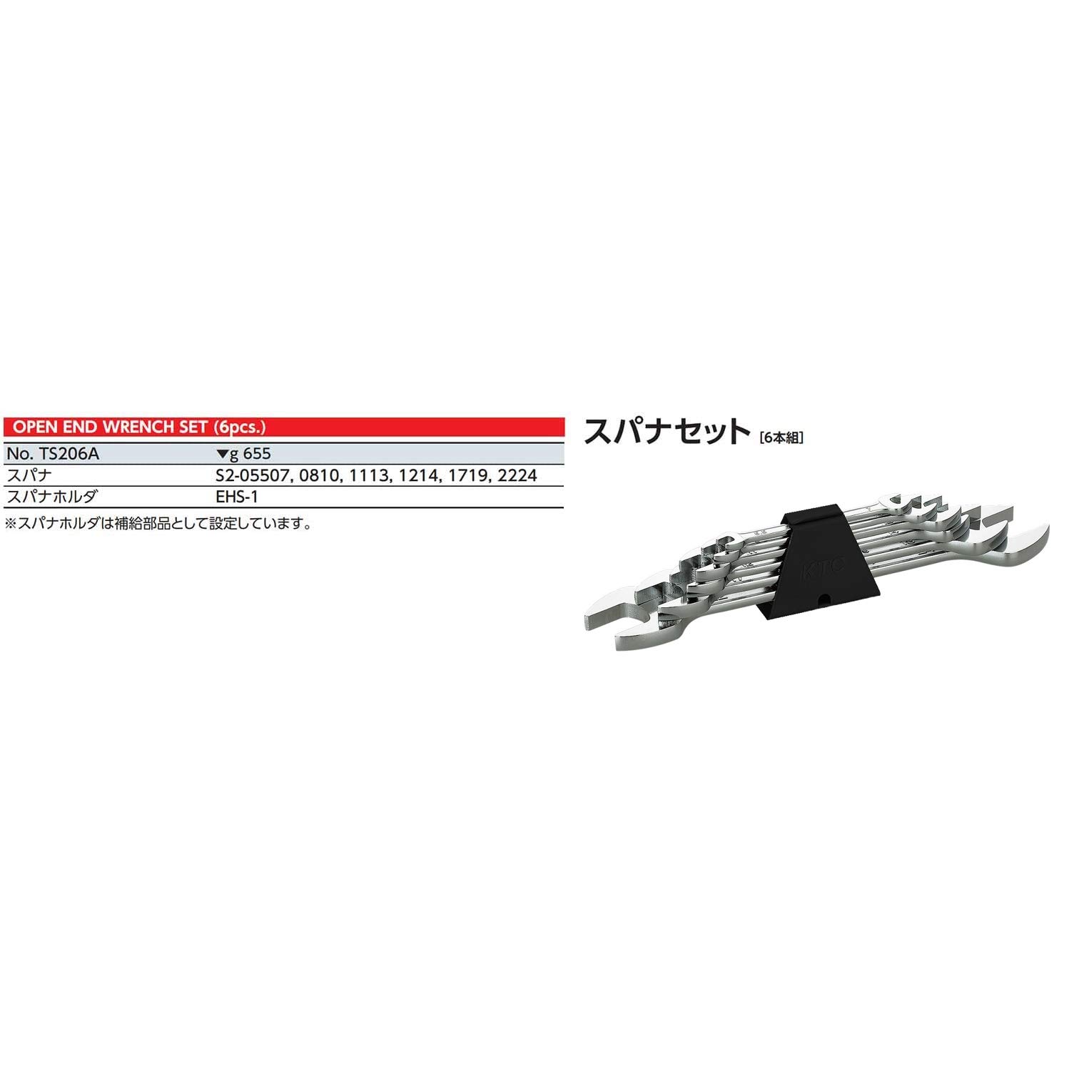 KTC TS206A 스패너 세트 6종 이미지 2