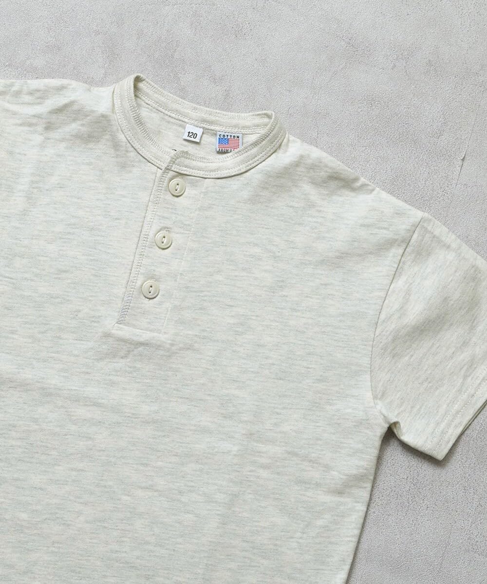 마키즈 COTTON from U.S.A 헨리넥 티셔츠 Ｄ２０베이지 95 이미지 3
