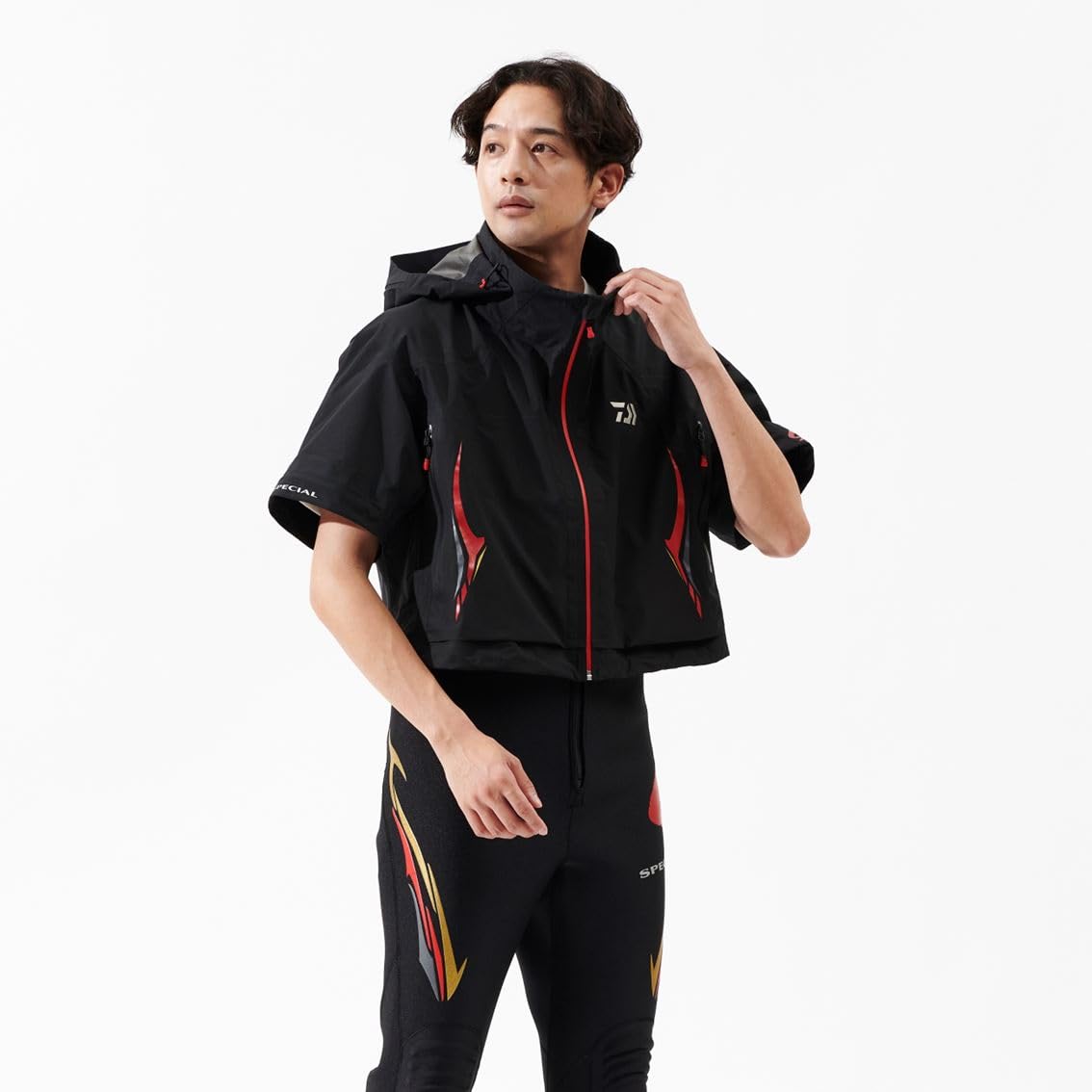 다이와 숏레인 DR-1425J 블랙 낚시용 방수 재킷 2025년형 2XL 이미지 5