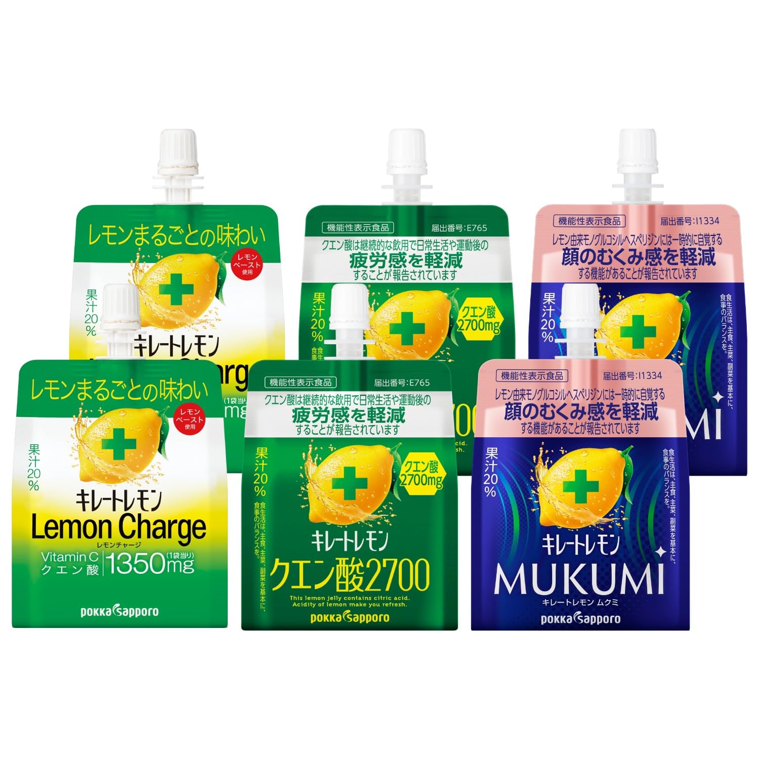 포카 삿포로 키레토 레몬 젤리 3종 버라이어티 6입 세트