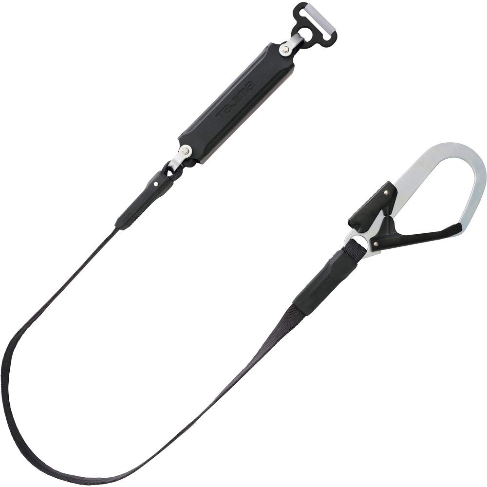 타지마 B1FR150-AL1BK 150cm 허리벨트용 평로프 랜야드 스틸후크